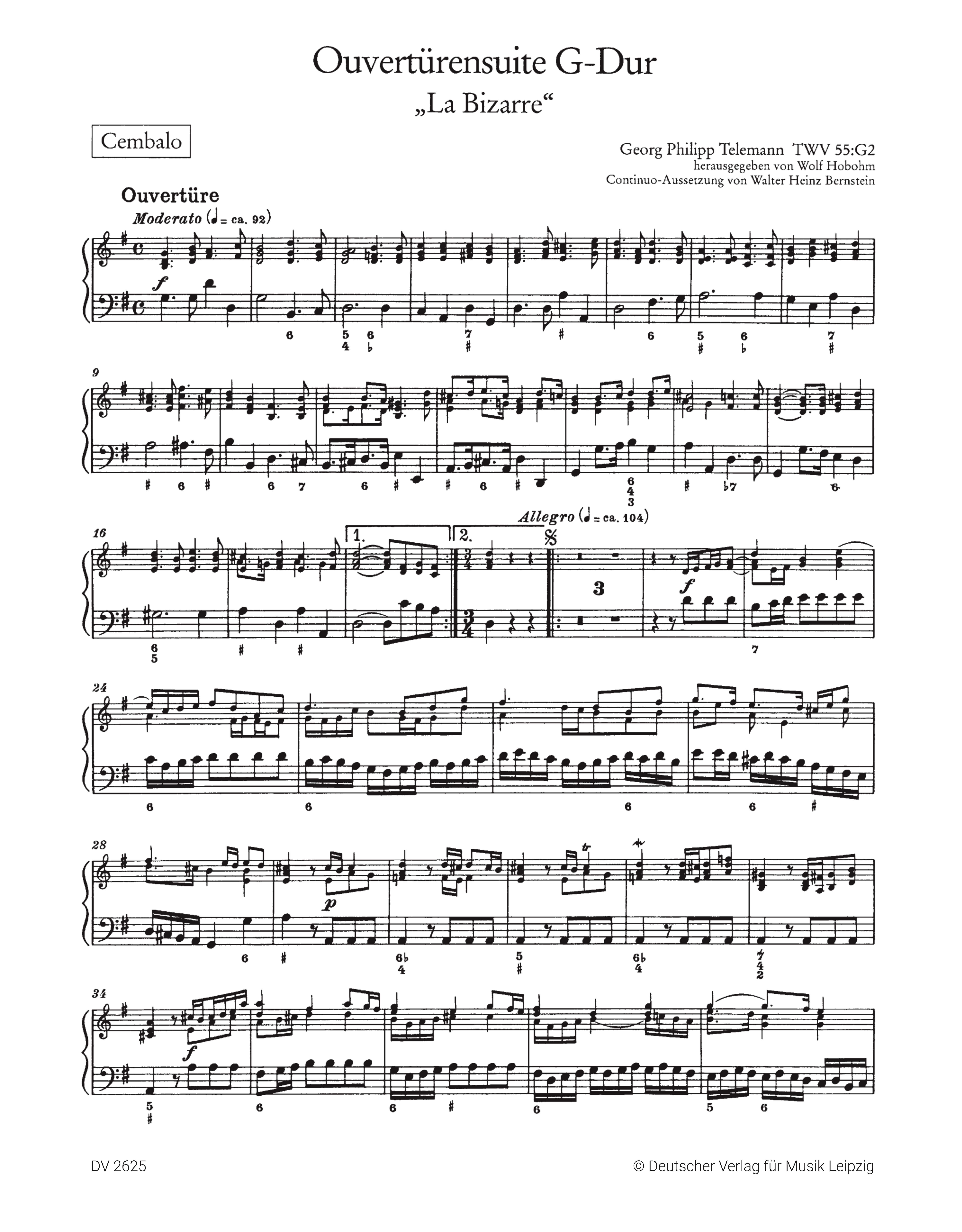Ouvertürensuite G-dur bizarre