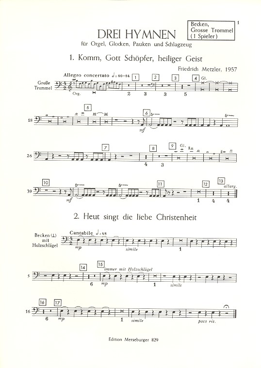 3 Hymnen für Orgel, Glocken,