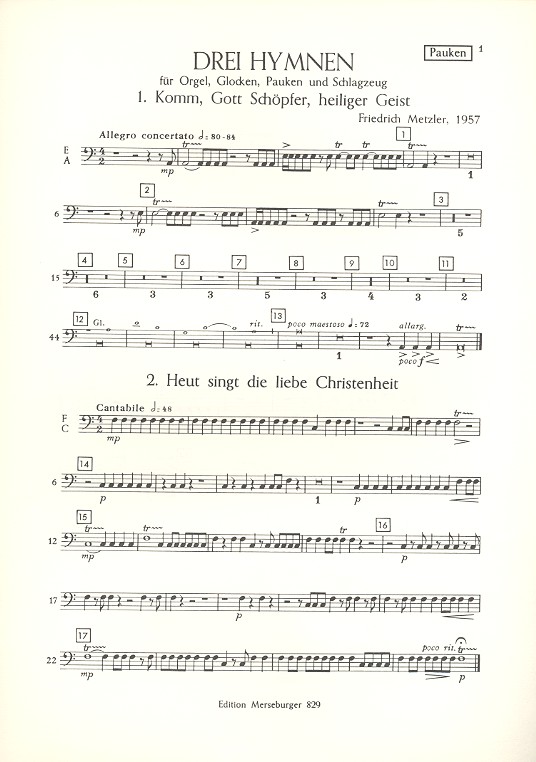 3 Hymnen für Orgel, Glocken,
