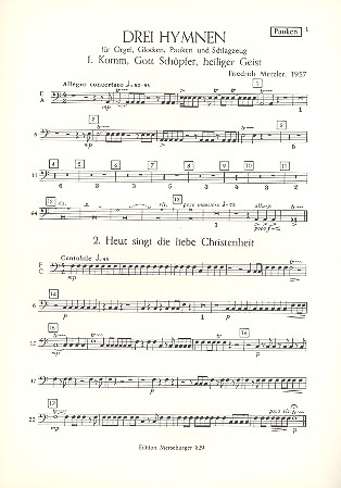 3 Hymnen für Orgel, Glocken,