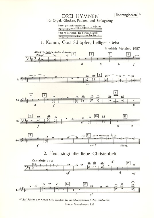 3 Hymnen für Orgel, Glocken,