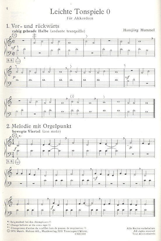 Leichte Tonspiele Band 0