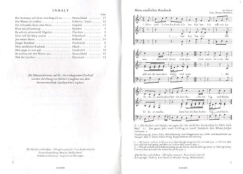 Lieder aus Westeuropa