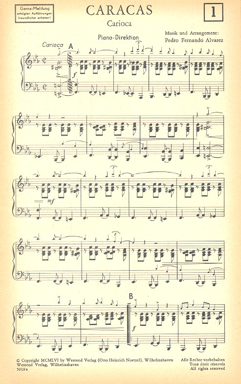 Caracas  und  Manzanillo: für Combo