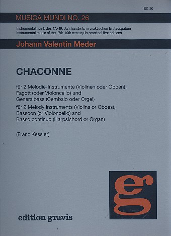 Chaconne für 2 Violinen (Oboen), Fagott