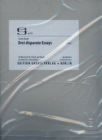 3 disparate Essays für Klarinette, Violine
