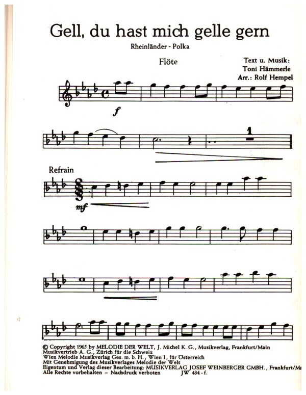 Gell, du hast mich gelle gern - Hier am Rhein geht die Sonne nicht unt