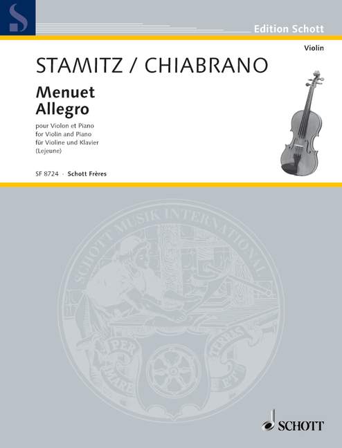 Chiabrano, Francesco / Stamitz, Johann Wenzel Menuet/Allegro