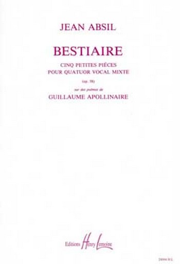 Bestiaire op.58 5 petites pièces