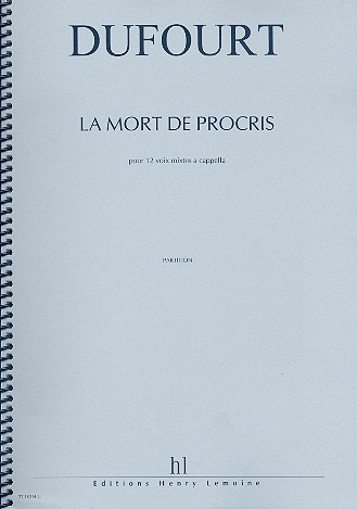La Mort de Procris pour 12 voix mixtes