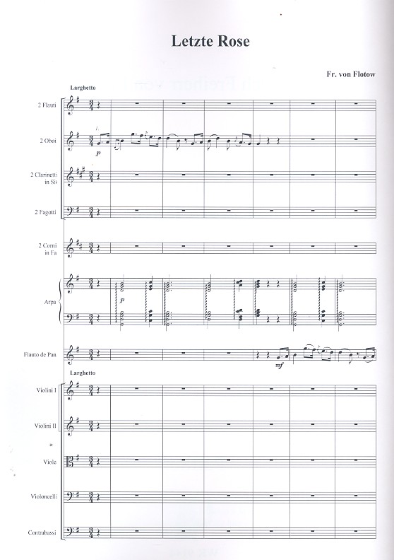 Letzte Rose aus Martha für Panflöte und Orchester