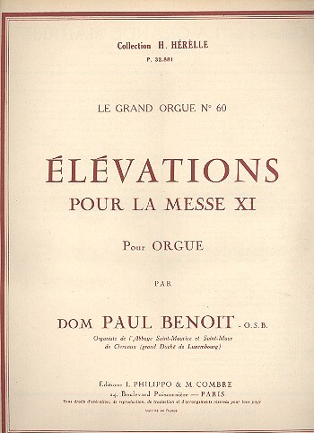 Elévations pour la messe XI