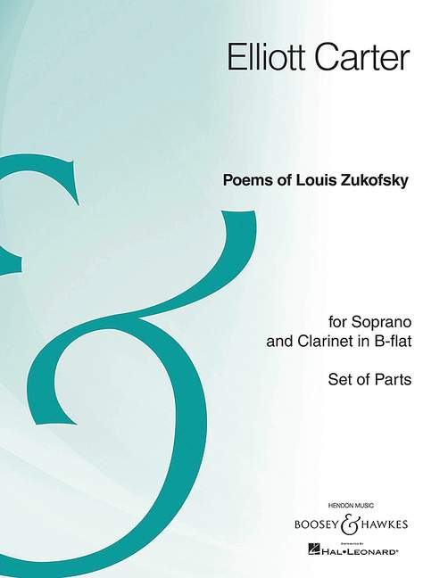 Carter, Elliott Poems of Louis Zukofsky