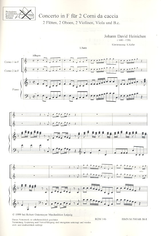 Konzert F-Dur für 2 Corni da caccia und Orchester