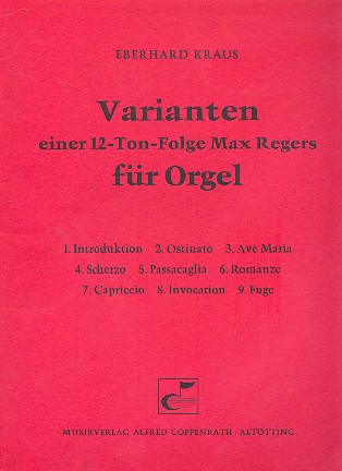 Varianten einer 12-Ton-Folge Max Regers