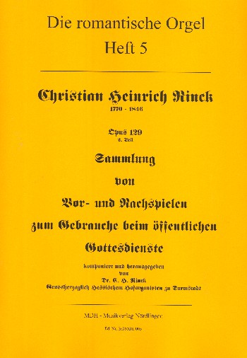 Sammlung von Vor- und Nachspielen ... op.129,1