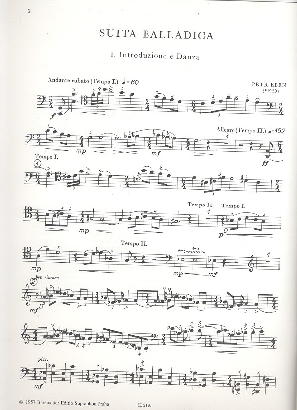 Suita balladica für Violoncello und Klavier