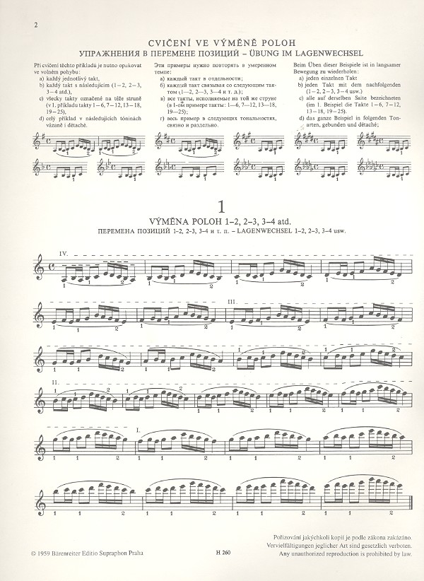 Lagenwechsel und Tonleiter-Vorstudien op.8