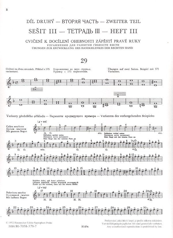 Schule der Bogentechnik op. 2 Band 3