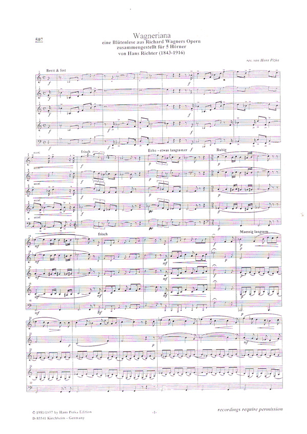Wagneriana (aus Wagners Opern)