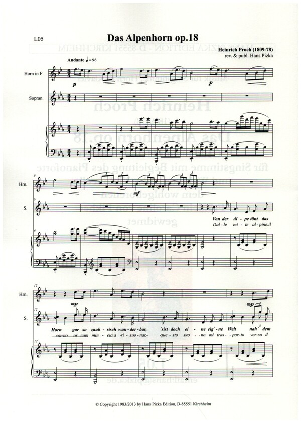 Das Alpenhorn op.18