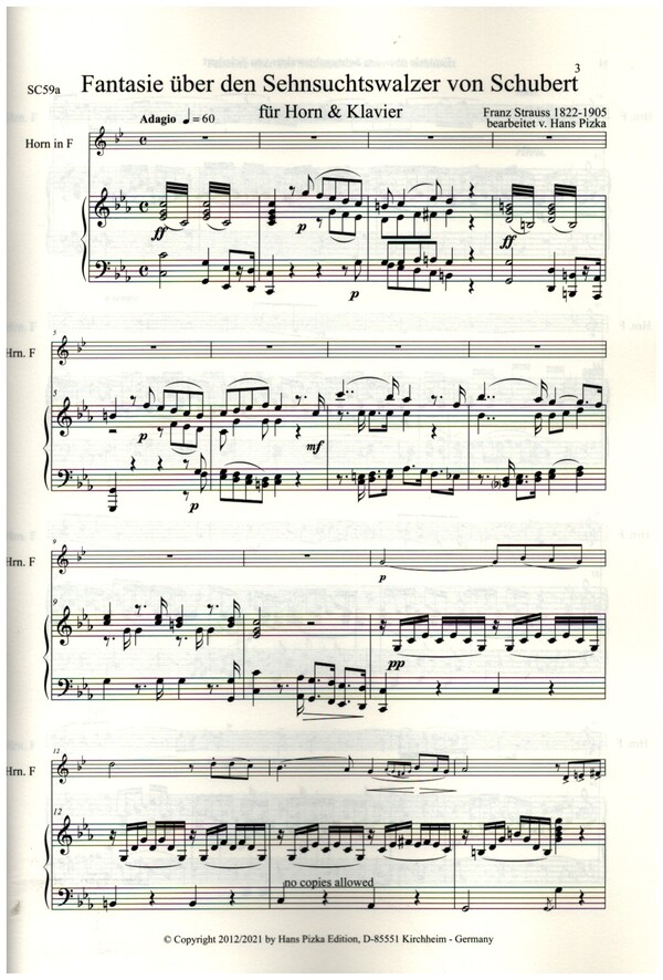 Fantasie über den Sehnsuchtswalzer von Franz Schubert op.2