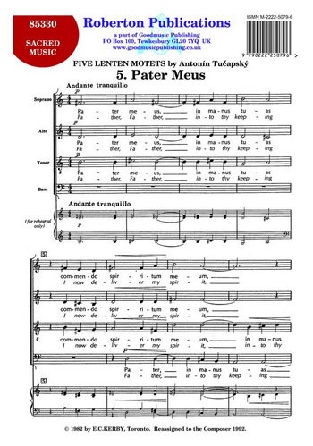 Pater Meus for mixed chorus