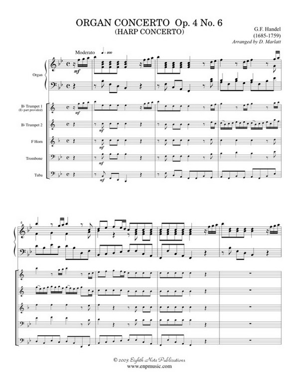 Organ (harp) concerto  op.4 no.6