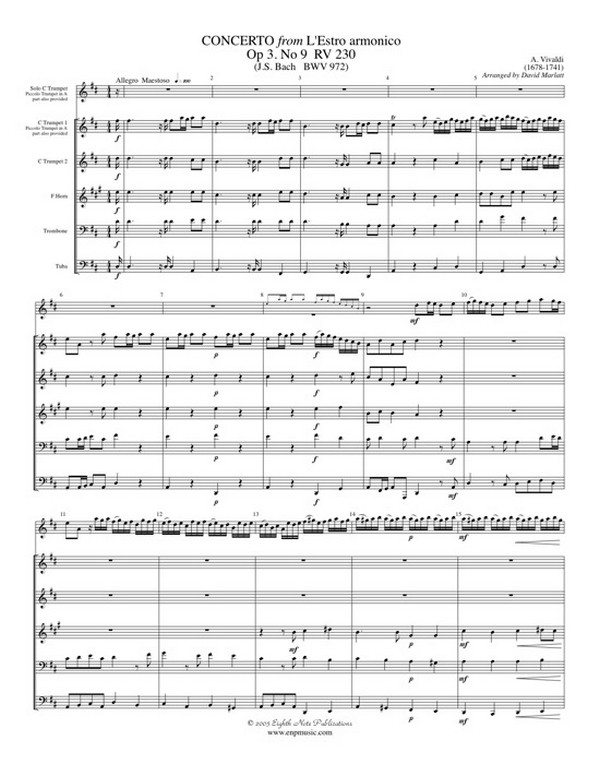 Concerto from L'Estro armonico op.3,9