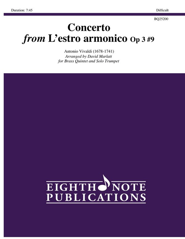 Concerto from L'Estro armonico op.3,9