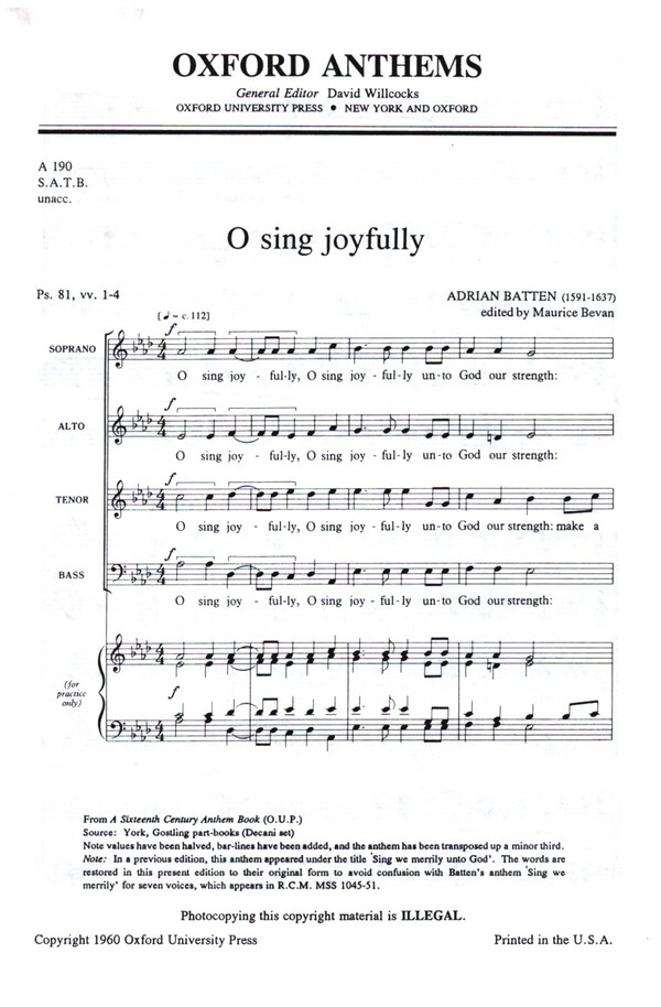 O sing joyfully
