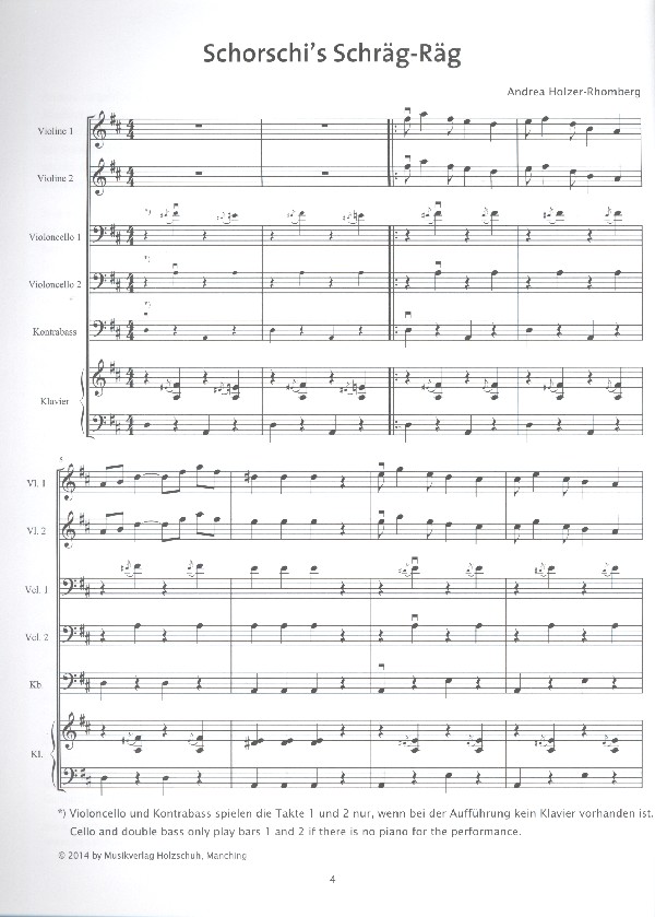 Schorschi's Schräg Rag für Streichorchester