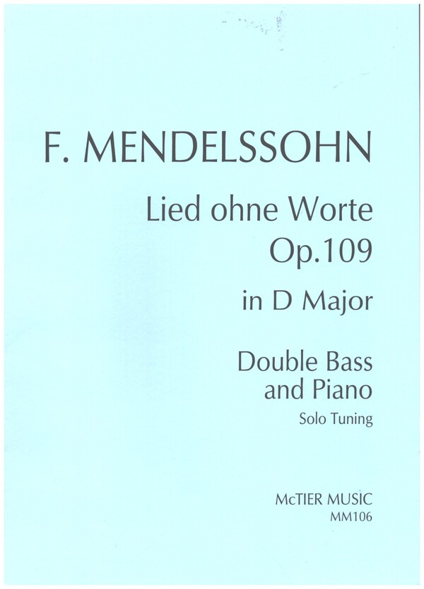 Lied ohne Worte op. 109 (Solo Tuning)