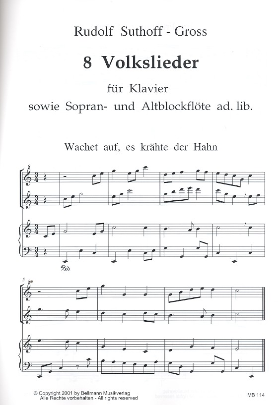 8 Volkslieder: