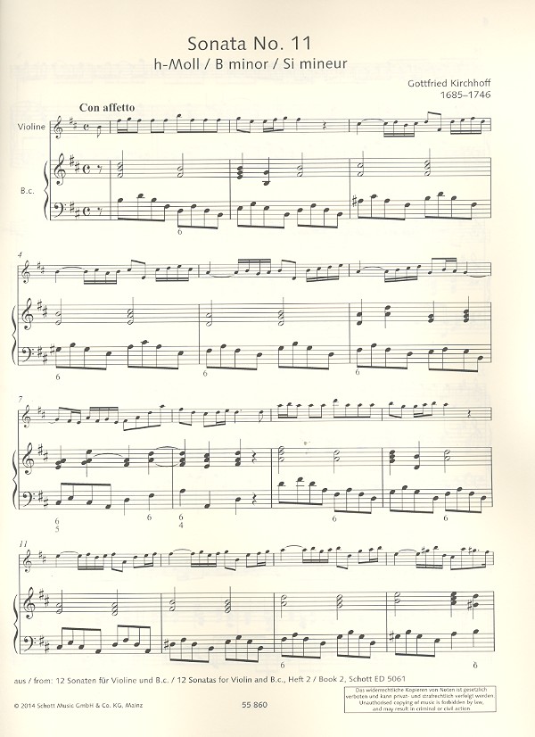 Sonate h-Moll Nr.11