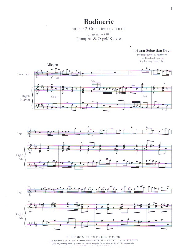 Badinerie (BWV 1067) aus der 2. Orchestersuite h-moll