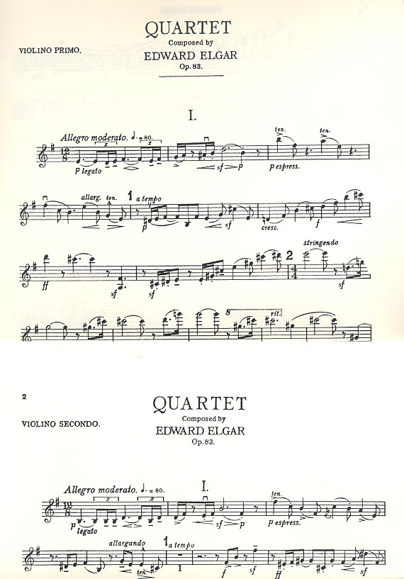 Streichquartett (Stimmensatz) e-Moll op.83