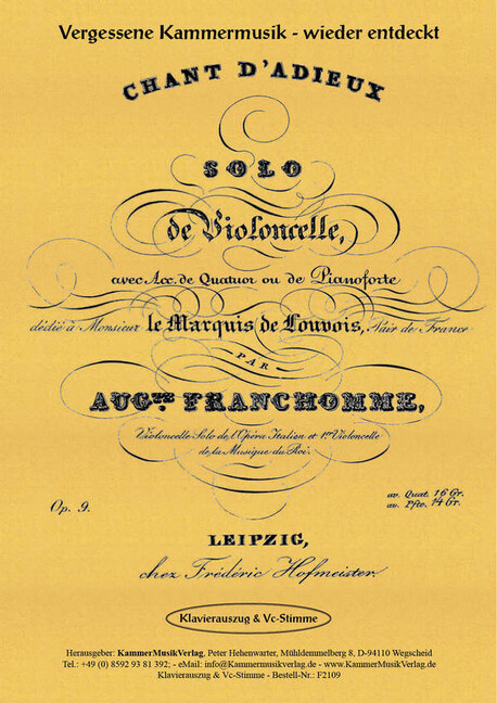 Chant d'adieux op.9