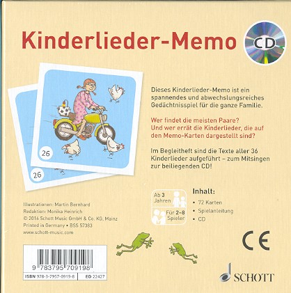 Kinderlieder-Memo (+CD)