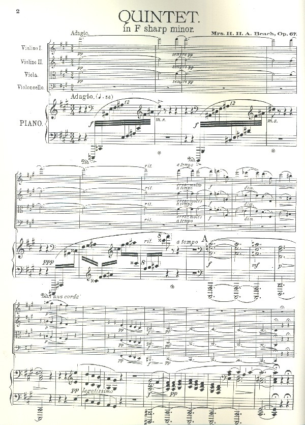 Quintet in F sharp minor, op. 67