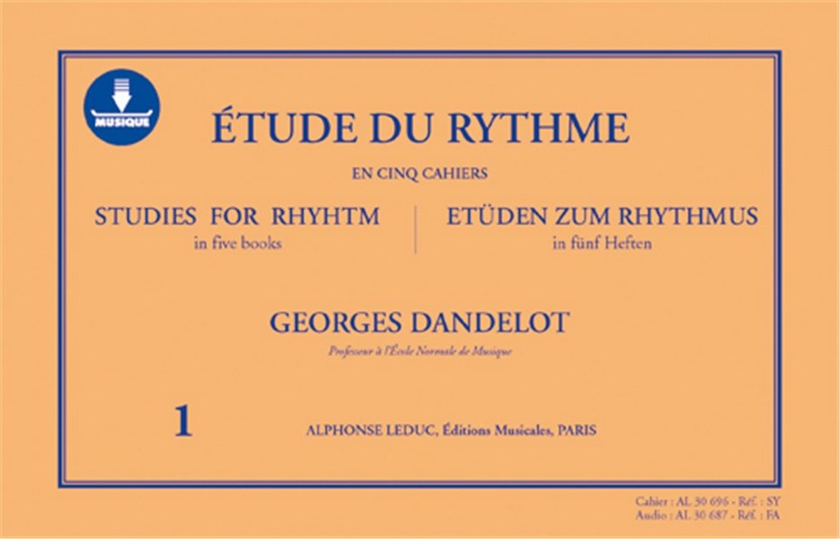 Dandelot Etude Du Rythme 1 Bk/Dcard