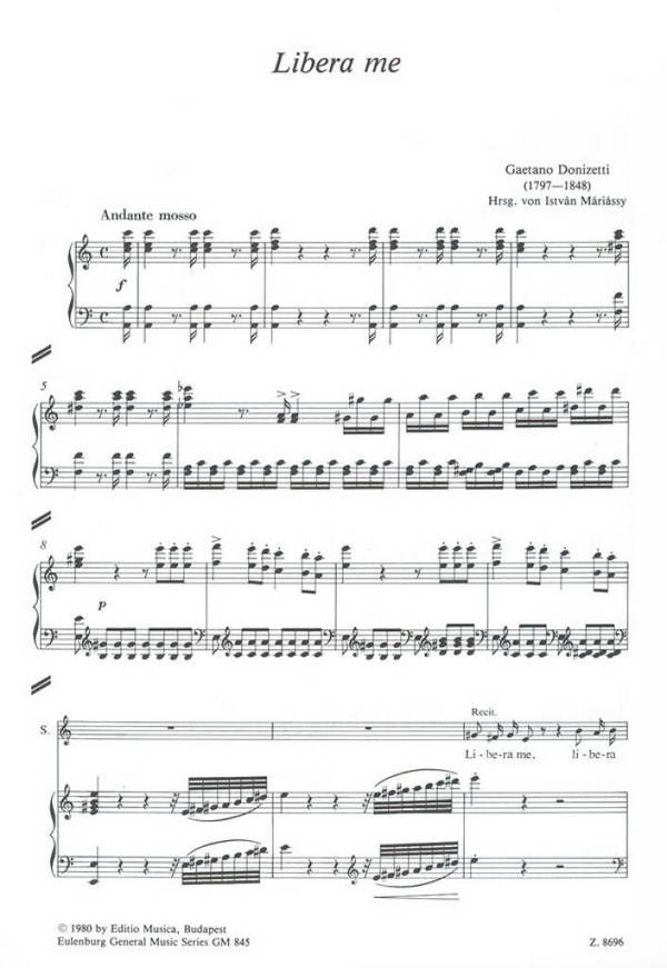 Libera me für Sopran, Violine und Orchester