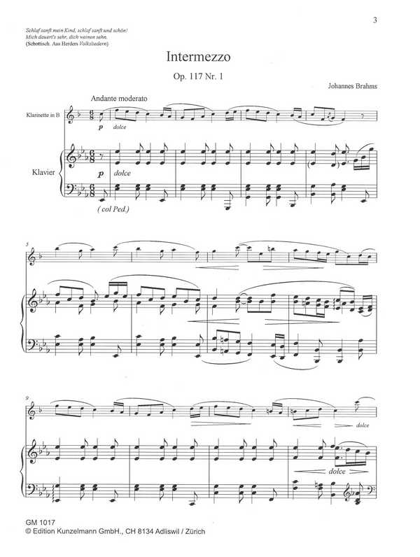 Intermezzo op.117 Nr.1