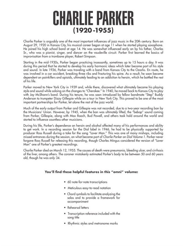 Charlie Parker Omnibook - Volume 2