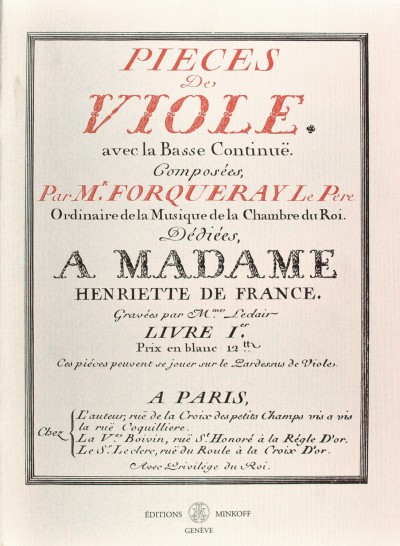Pieces de Viole 1