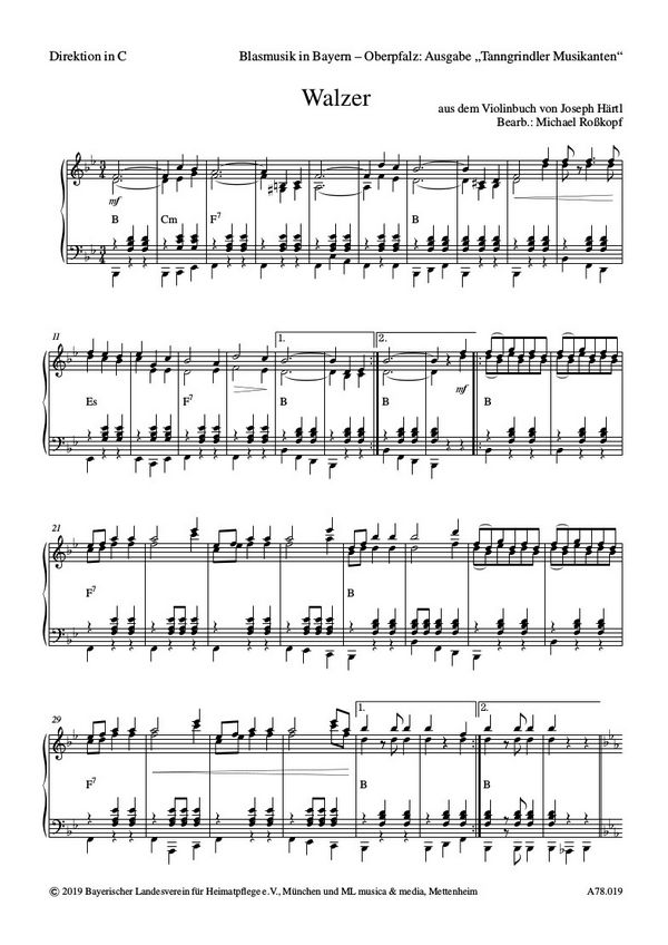 Violinbuch von Joseph Härtl, Walzer