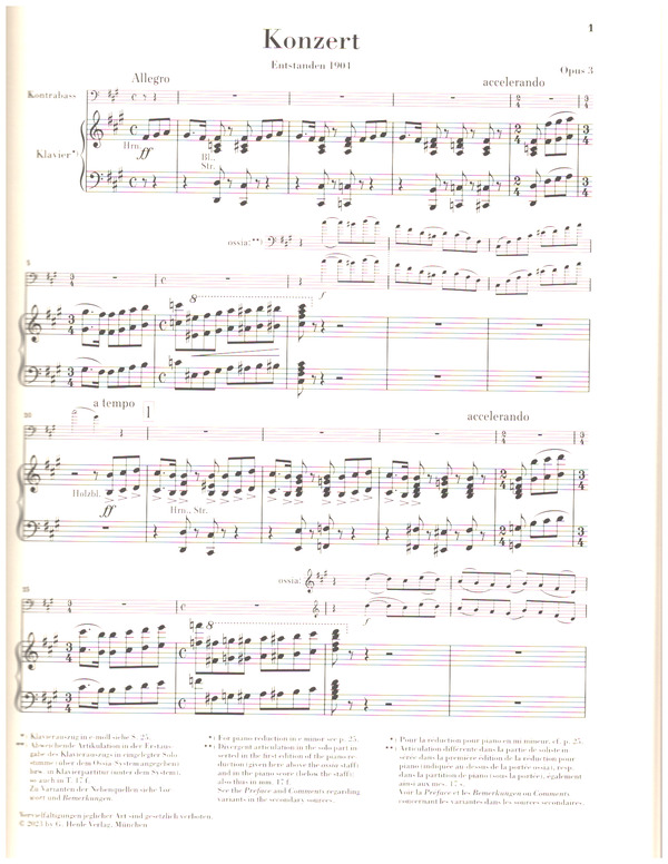 Kontrabasskonzert op. 3