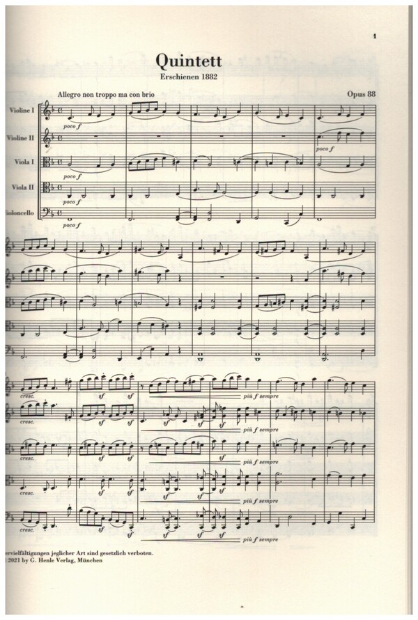 Streichquintett F-Dur Nr.1 op.88
