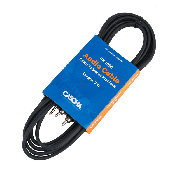 Audio Kabel Stereo 3 m (2x Chinch male / 3,5 mm Klinke)