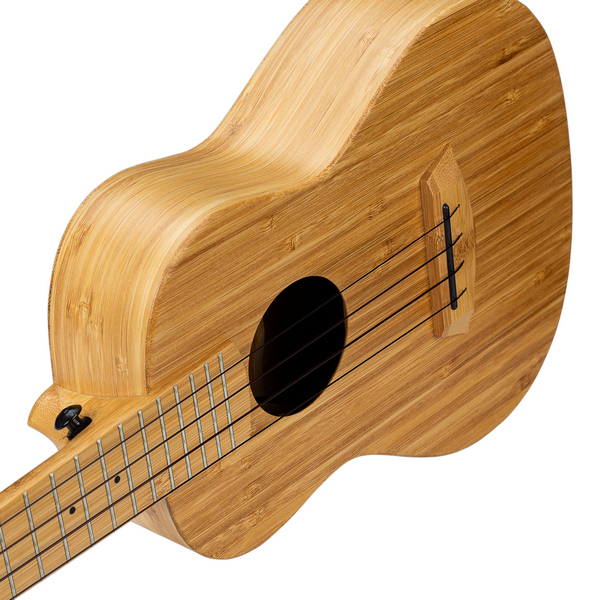 Konzert Ukulele Bamboo Natur (inkl. gepolsterte Tasche, 3 Picks)